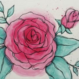 Watercolor Rose [About 2 hours]