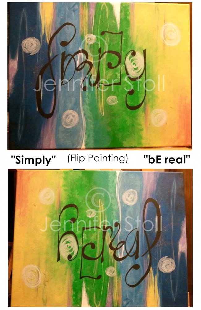 Simply Be Real Ambigram